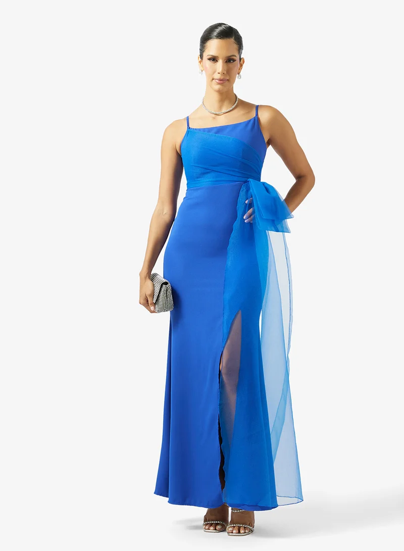 Ella Limited Edition  Draped Evening Dress With Slit for Women | Best Price UAE